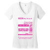 quens are born in february Women's V-Neck T-Shirt