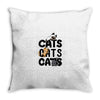 cats cats cats Throw Pillow