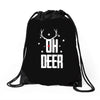 oh deer Drawstring Bags