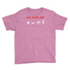 eat, sleep &amp; train triathlon sports, gym, athletic Youth Tee