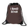 i bummed batman Drawstring Bags