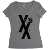 mgk t xx shirt flower black rose Women's Triblend Scoop T-shirt