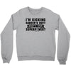 I Am Kicking Cancers Butt Whats Your Superpower? Crewneck Sweatshirt