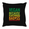 vegan because plant powered badiss was not an offical title Throw Pillow