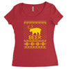 ugly sweater party beer bear funny Women's Triblend Scoop T-shirt