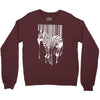 banksy street art zebra bar code Crewneck Sweatshirt