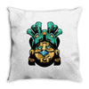 warrior aztec Throw Pillow