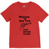 welcome to new york duck mother fucker black t shirt V-Neck Tee
