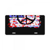 american flag peace License Plate