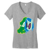 vector scratch Women's V-Neck T-Shirt