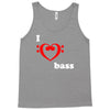 i love heart bass guitar music Tank Top