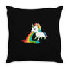 where rainbows come from (green) Throw Pillow