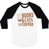 books and cats and coffee 3/4 Sleeve Shirt