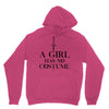 a girl has no costume (black) Unisex Hoodie