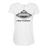 i want to believe Maternity Scoop Neck T-shirt