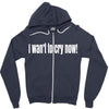i want to cry now Zipper Hoodie