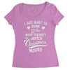 drink wine &amp; watch christmas movies Women's Triblend Scoop T-shirt