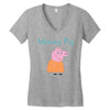 peppa pig mommy pig Women's V-Neck T-Shirt