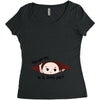 June Peeking Out Baby Boy Women's Triblend Scoop T-shirt