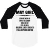 Super May Girl 3/4 Sleeve Shirt