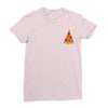 pizza christmas tree pocket Ladies Fitted T-Shirt