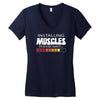 musculs installing Women's V-Neck T-Shirt
