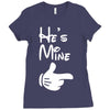he's mine she's mine Ladies Fitted T-Shirt