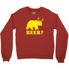 beer t shirt bear plus deer funny tee drinking college humor party shi Crewneck Sweatshirt