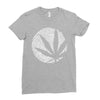 cannabis fingerprinting (white) Ladies Fitted T-Shirt
