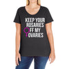 keep your rosaries off my ovaries Ladies Curvy T-Shirt