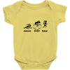swim bike and run Baby Bodysuit