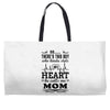 There's This Boy Who Stole My Heart He Calls Me Mom Weekender Totes