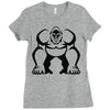 big tough gorilla musculine Ladies Fitted T-Shirt