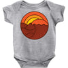 sunset circle Baby Onesie