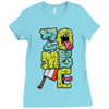 zombie font Ladies Fitted T-Shirt