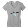 down the shore hooded Women's V-Neck T-Shirt