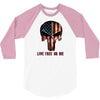 skull us flag live free or die 3/4 Sleeve Shirt