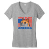 doge bless america Women's V-Neck T-Shirt