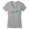 evolution of turtles Women's V-Neck T-Shirt