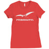 pterodactyl dinosaur Ladies Fitted T-Shirt