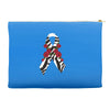 carcinoid cancer ribbon and rose Accessory Pouches