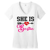 she is my bestie Women's V-Neck T-Shirt