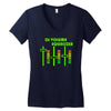 dj volume,funny Women's V-Neck T-Shirt