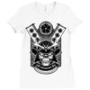 samurai skull Ladies Fitted T-Shirt