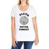 pluto never forget Ladies Curvy T-Shirt