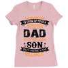 Super Cool Dad Of A Freaking Awesome Son Ladies Fitted T-Shirt