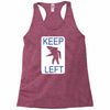 keep left shark Racerback Tank