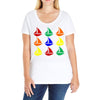 color ful Ladies Curvy T-Shirt