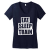 v5 eat sleep train Women's V-Neck T-Shirt