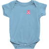 Pixeled Pink Ribbon Baby Onesie